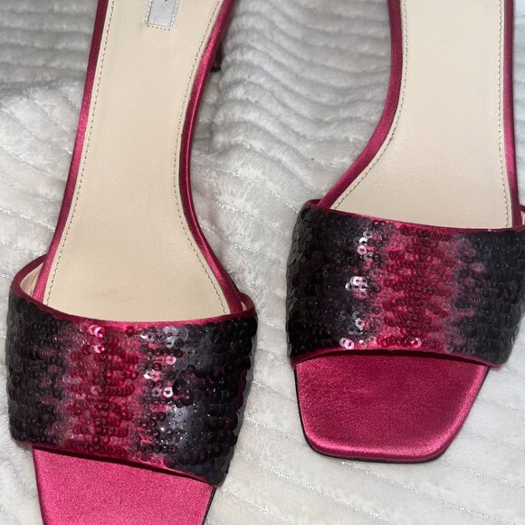 Authentic Prada Sequin Mule Heels - Picture 1 of 9